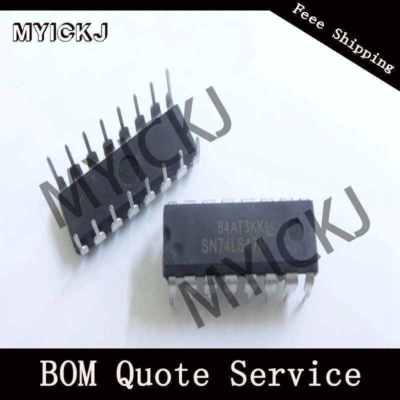 5 шт. SN74LS47N BCD/7-SEG DECOD/DRVR 16-DIP IC чип