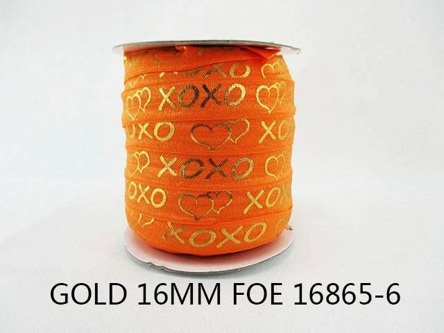 5Y16865 David accessories 5/" Золотое сердце лента diy головной убор, бант для волос ремесло шитье украшения Аксессуары - Цвет: 168656