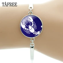 TAFREE Знак зодиака браслет Рак Лев Дева весы Скорпион Близнецы 12 Constella простой модный браслет ювелирные изделия для женщин XZ19