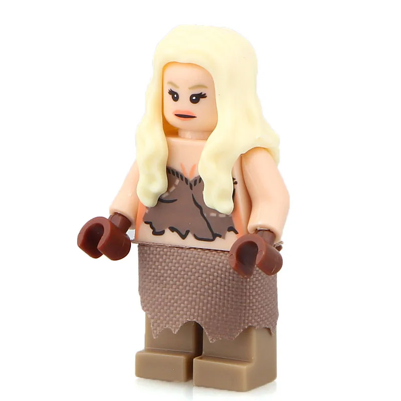 Белый Игра престолов Одиночная Khai Drago daeneris белый ходунки Jaime Льда и Огня строительные блоки модель игрушки UO - Цвет: Белый