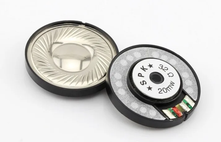 HIFI 40 мм динамик титановая пленка бас 32 Ом 2 шт