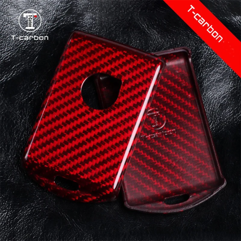 

T-carbon Man Luxury Suitable For 2019 Volvo Canbon fiber key case XC40 XC90 XC60 S90 V90 Automobile accessories Intelligent remo