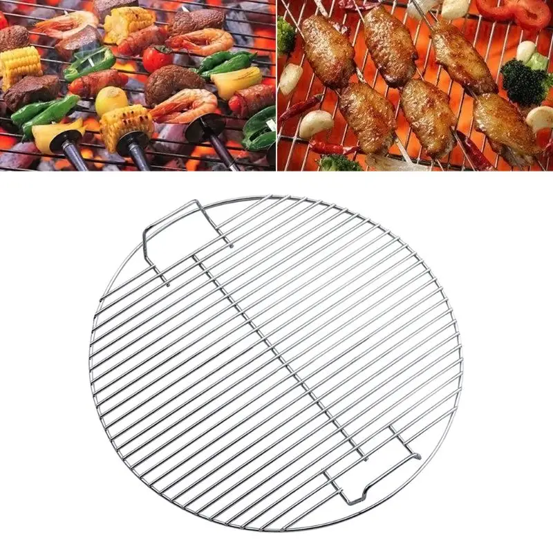 

Round Nonstick Heat Resistance Stainless Steel Barbecue Mesh Grill Grid Net Kitchen Cooking Outdoor Camping Tool