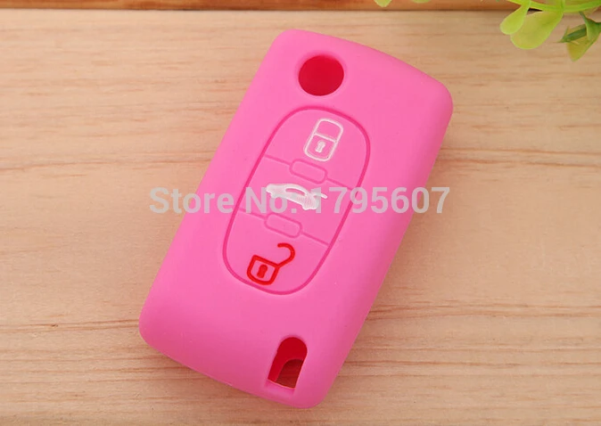 Emaicoca 10 шт. силиконовый для ключа автомобиля крышка для peugeot 206 207 307 308 407 408 508 3008 607 RCZ/Citroen C2 C3 C4 C4L C5 C6 C7 Quatre