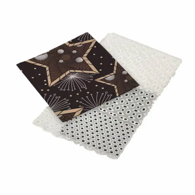

DF!High-End African Lace Fabric 2019, Ankara Wax Lace Fabric, New Wax Cord Lace 3+2.5yards For Women Wedding Party Dress! L52702