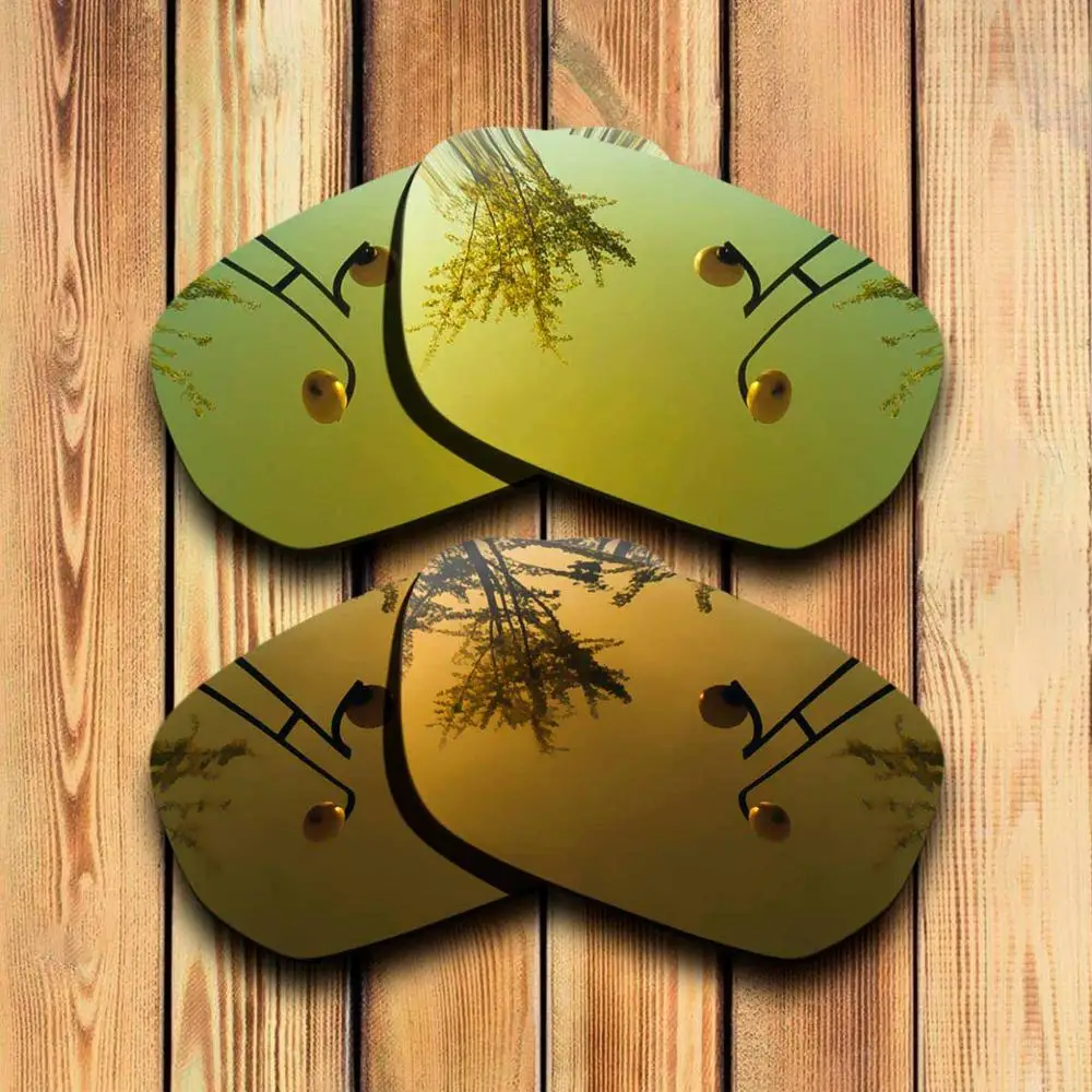 Yellow-Copper Mirror 2 пары точно вырезанные поляризованные Сменные линзы для переключатель стиля солнцезащитных очков-много цветов - Цвет линз: Yellow-Copper Mirror