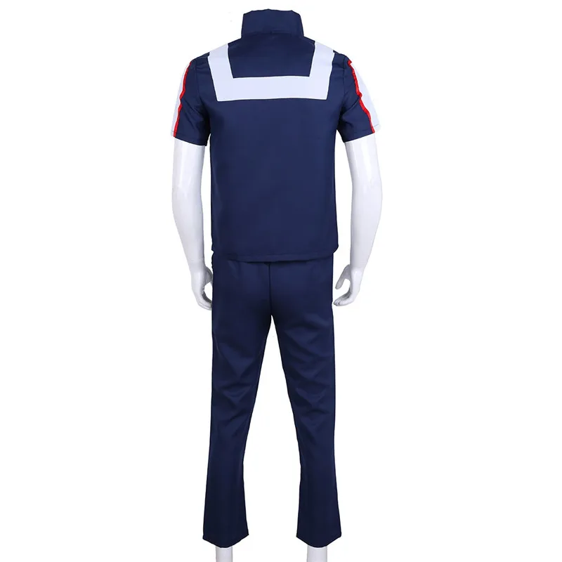 2Pcs Unisex Fashion Cosplay Costume Men Gymnastics Uniform Outfit Women Stand Collar Zippered Coat+Elastic Waistband Long Pants