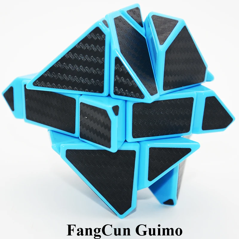

FangCun 6cm 3x3 Ghost Guimo Cube Blue Base with Black/Silver/Hollow Black Sticker SpeedCube Educational Toys Gh-ost-Cube