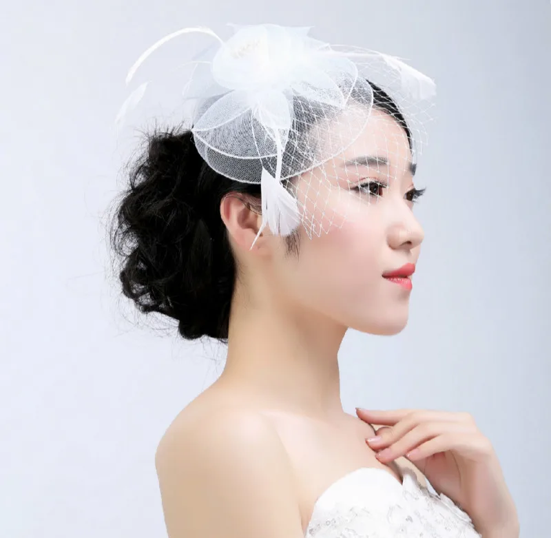

Lady Elegant Party Fascinator Hat Hair Clips Hairpins Hair Accessories Women Wedding Church Occasion Headwear