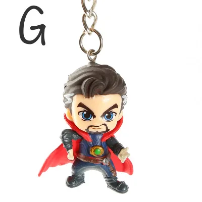G-Doctor Strange Брелок для ключей с изображением Железного человека Человека-паука Таноса Капитана Америки антмана Тора доктора странных фигурок - Цвет: G-Doctor Strange