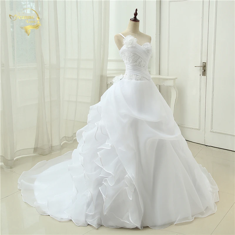 Vestido De Noiva ТРАПЕЦИЕВИДНОЕ свадебное платье на одно плечо с аппликацией кружевной халат из органзы De Mariage винтажные Свадебные платья OW4042 размера плюс