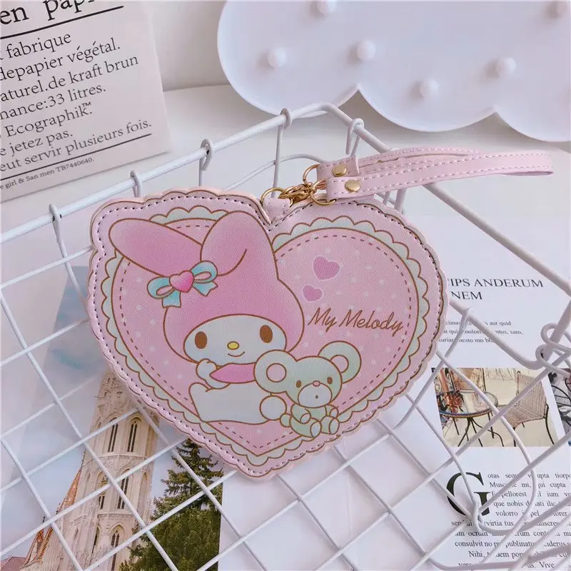 see chart IVYYE, модный, Cinnamoroll Melody, аниме, плюшевый держатель для карт, ПУ, мультяшный, кредитные, ID Сумки, монета, автобус, карта, кошелек, подарки для девочек, новинка - Цвет: see chart