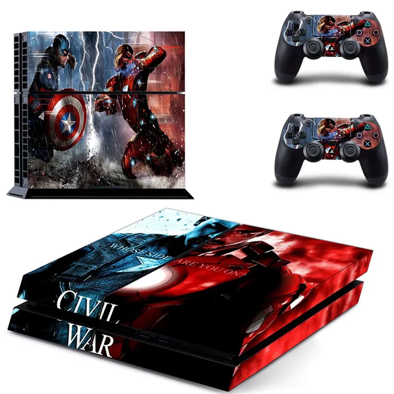 DPTM0714 Мстители наклейка для ps4 стикеры играть Station4 для sony наклейка для ps4 наклейки консоли и 2 контроллера ps4 винил домашнего декора switc - Цвет: DPTM0714