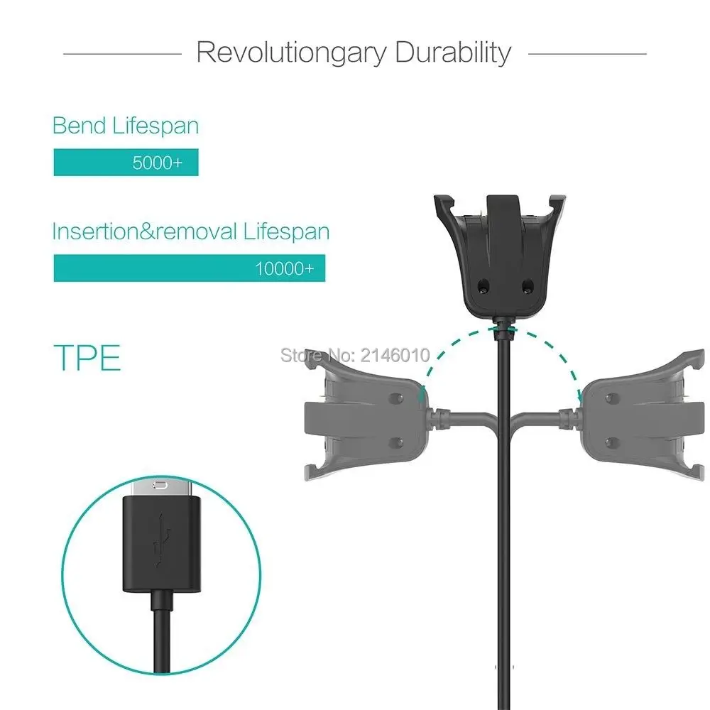 Смарт часы синхронизации данных USB кабель зарядки зарядное устройство колыбели док-станция для TomTom Runner 2 3/Spark 1 3/гольфер 2 3.3ft