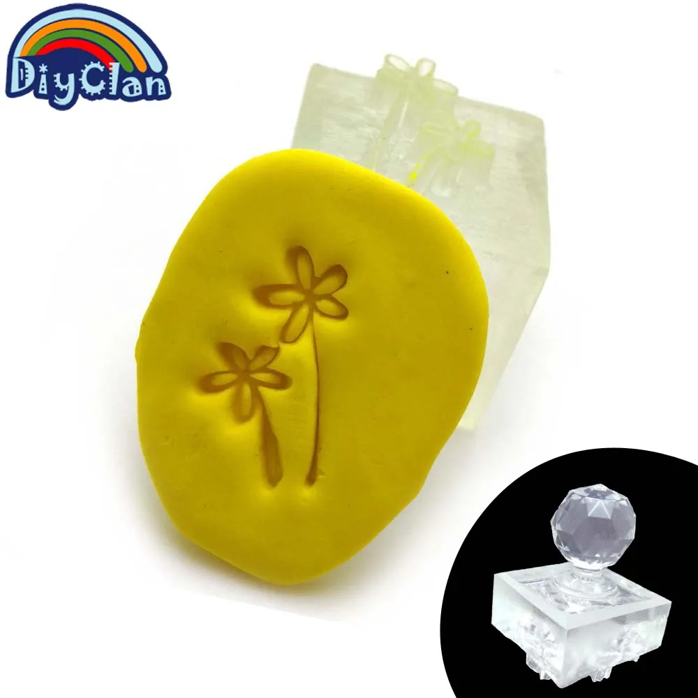 Handmade soap stamp mold mini diy 2 mini flowers patterns organic glass
