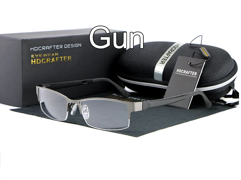 Gun HDCERFTER TR90 очки оправа для мужчин/женщин оптическая компьютерная для чтения близорукость оправы для очков простые очки с прозрачными очки с затемненными линзами - Цвет оправы: Gun