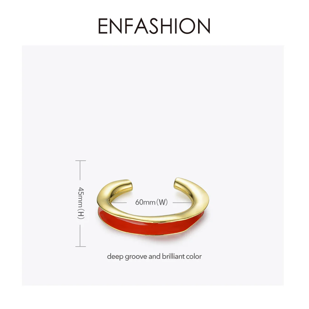 Enfashion красный закрученный Браслет-манжета для женщин золотой цвет сценический браслет& праздничные браслеты модные ювелирные изделия Pulseira BC192005