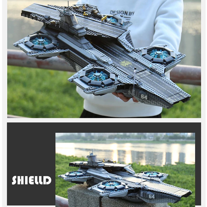 Супер герои Marvel Мстители авианосец Helicarrier модель совместимая 76042 модель строительные кирпичные блоки игрушка