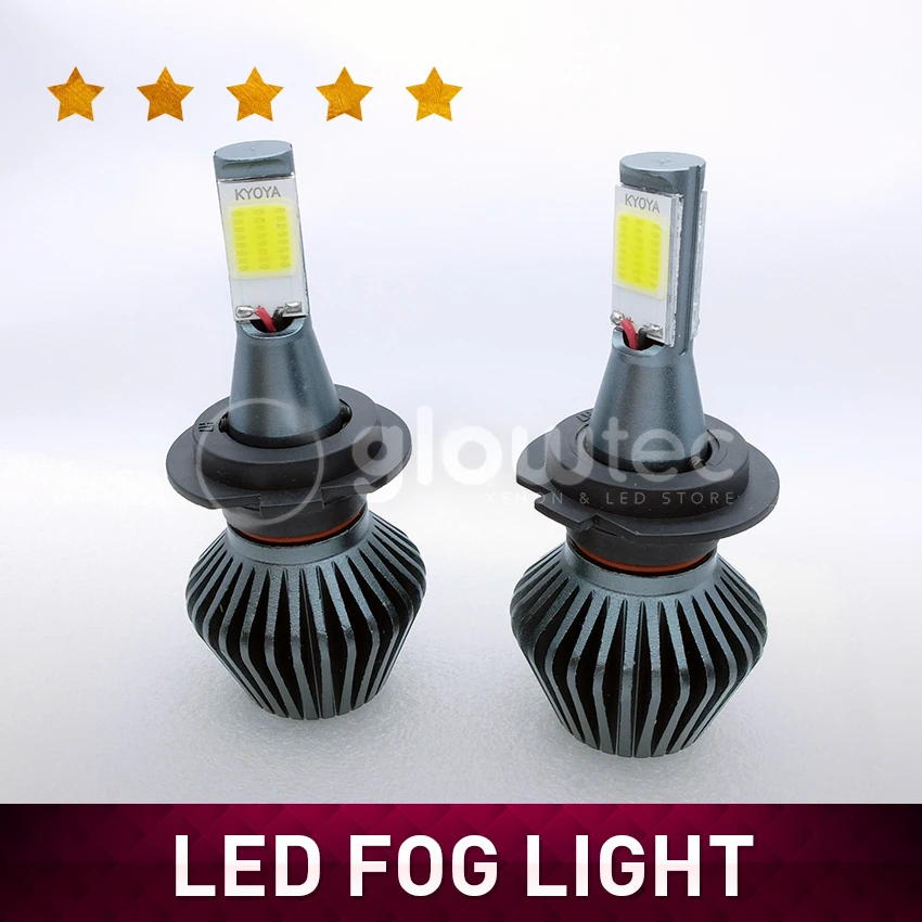 Светодиодные лампы COB FOGLIGHT 3000K 6000K автомобильные лампочки с чипом super vision H1 H3 H4 H7 H8