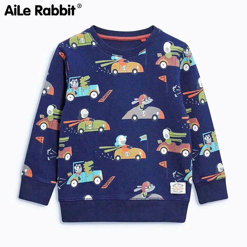 AiLe Rabbit/Брендовая детская одежда, Детская футболка с длинными рукавами, Новая Осенняя детская одежда, плотная футболка для мальчиков, свитер