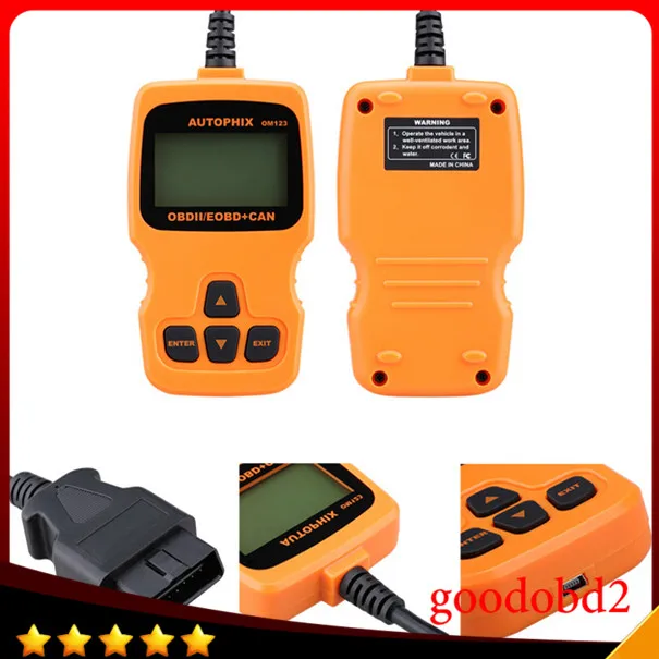 Многоязычный AUTOPHIX OBDMATE OM123 OBD2 Может ручной считыватель кода двигателя OM 123 автоматический диагностический сканер инструмент