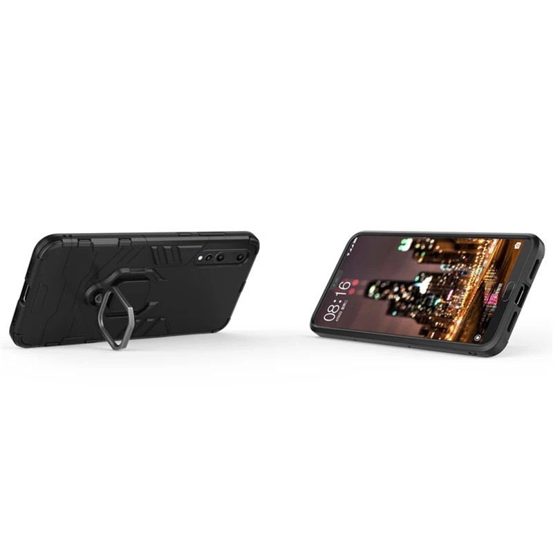 Для huawei P30 Pro Чехол с металлическим кольцом для автомобиля, силиконовый чехол-подставка для huawei P20 Pro P20 Lite, задняя крышка для телефона huawei Nova 4 V20