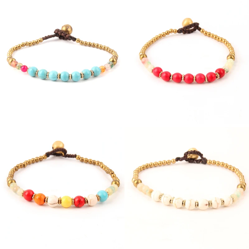 1 шт. все сорта цветной натуральная бирюза камень браслет для мужчин и женщин