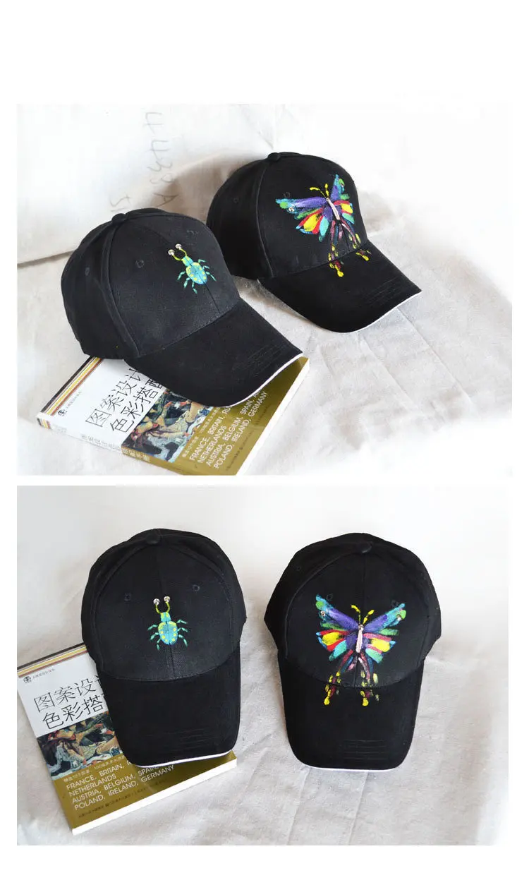 Для отдыха Повседневное Snapback шляпа новое поступление подошва бабочка Жук Жан Бейсбол Кепки регулируемая хип-хоп Кепки