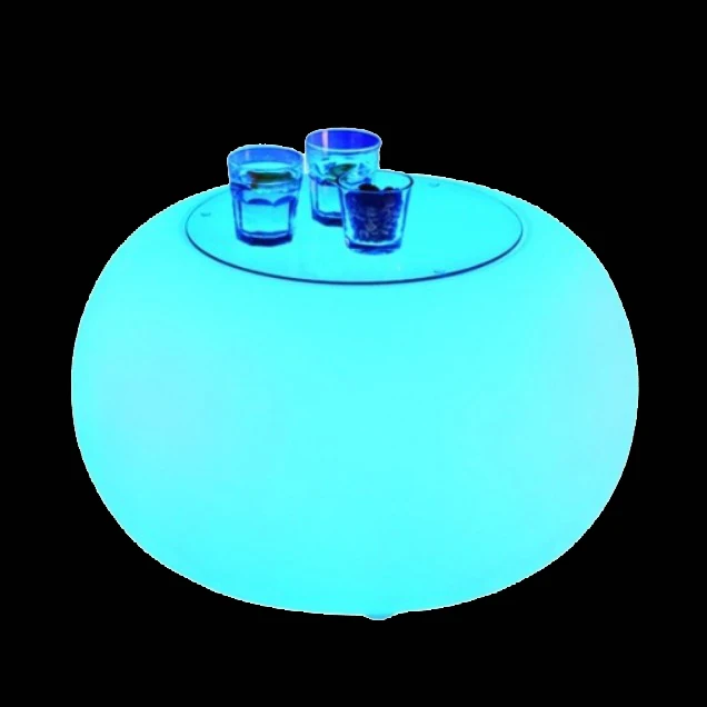 Светодиодный столик для кофейного бара BUBBLE lumineux, стол ronde, тамбур, 16 цветов, светящийся в темноте,, 1 шт
