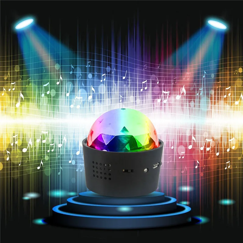 

Wireless Disco Ball Lights Battery Operated Sound Activated LED Party Strobe Light Mini Portable RGB DJ Stage Light with USB