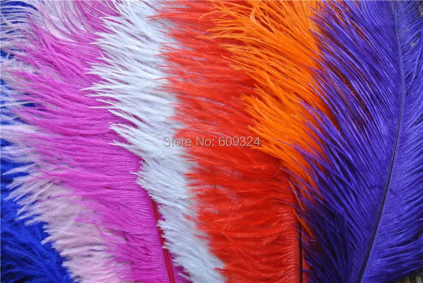 100 pcs10-12inch 25-30 см красные страусиные перья красные свадебные украшения