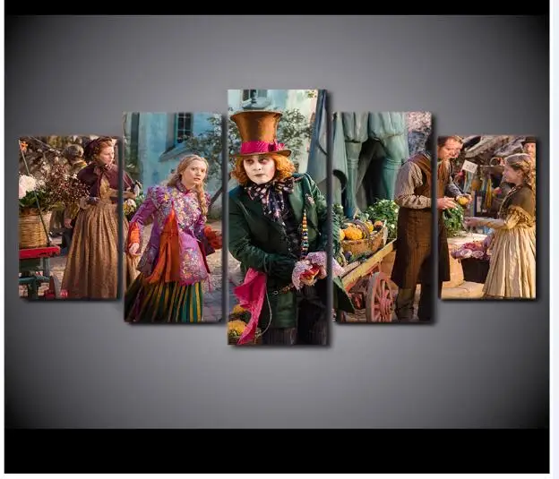 

diy diamond embroidery "alice in wonderland"diamond painting,full square diamond mosaic picture of rhinestones cross-stitch 5pc