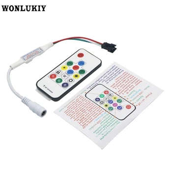 

LED Dream-Color Controller DC5V-24V 14 Key RF Remote Controller 358 Kinds Effects 2048 Pixel For WS2811 WS2812B LED Strip