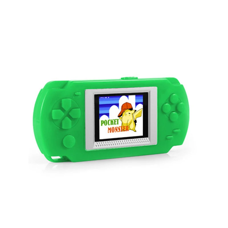 Powstro детская игра портативный плеер 2 дюймов экран 502 цветной экран дисплей консолей игровой плеер к телевизору с 268 различными играми - Цвет: green