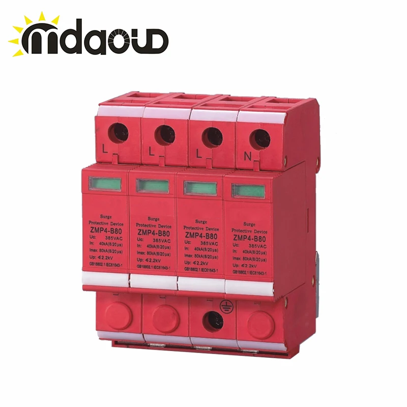 

80KA 4P 220/380VAC Surge Protector protection Protective SPD