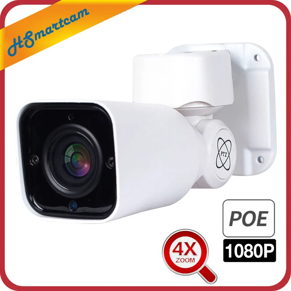 H.265 2MP Мини PTZ IP камера CCTV система видеонаблюдения Onvif POE IP Cam utdoor IP66 4X оптический зум IR 50 м