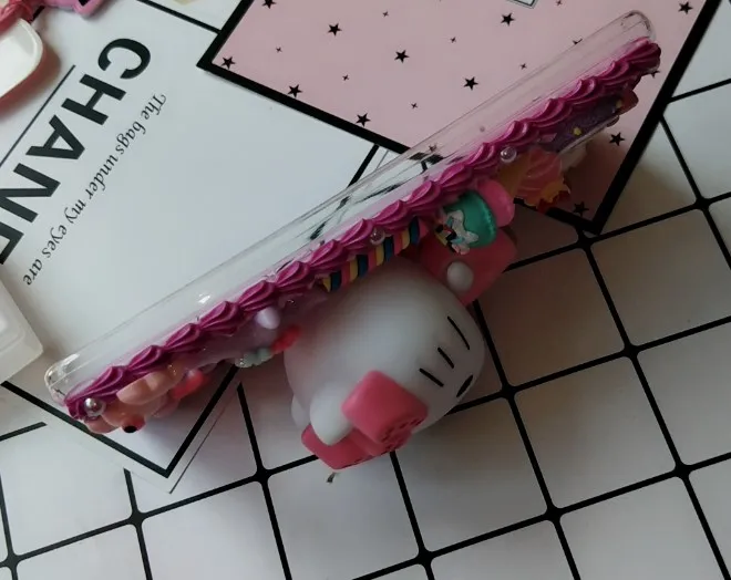 DIY чехол для iPhone 8 7 plus Крем ручной работы девочки подарок X/XS Max XR 3D кошка телефона 5 6