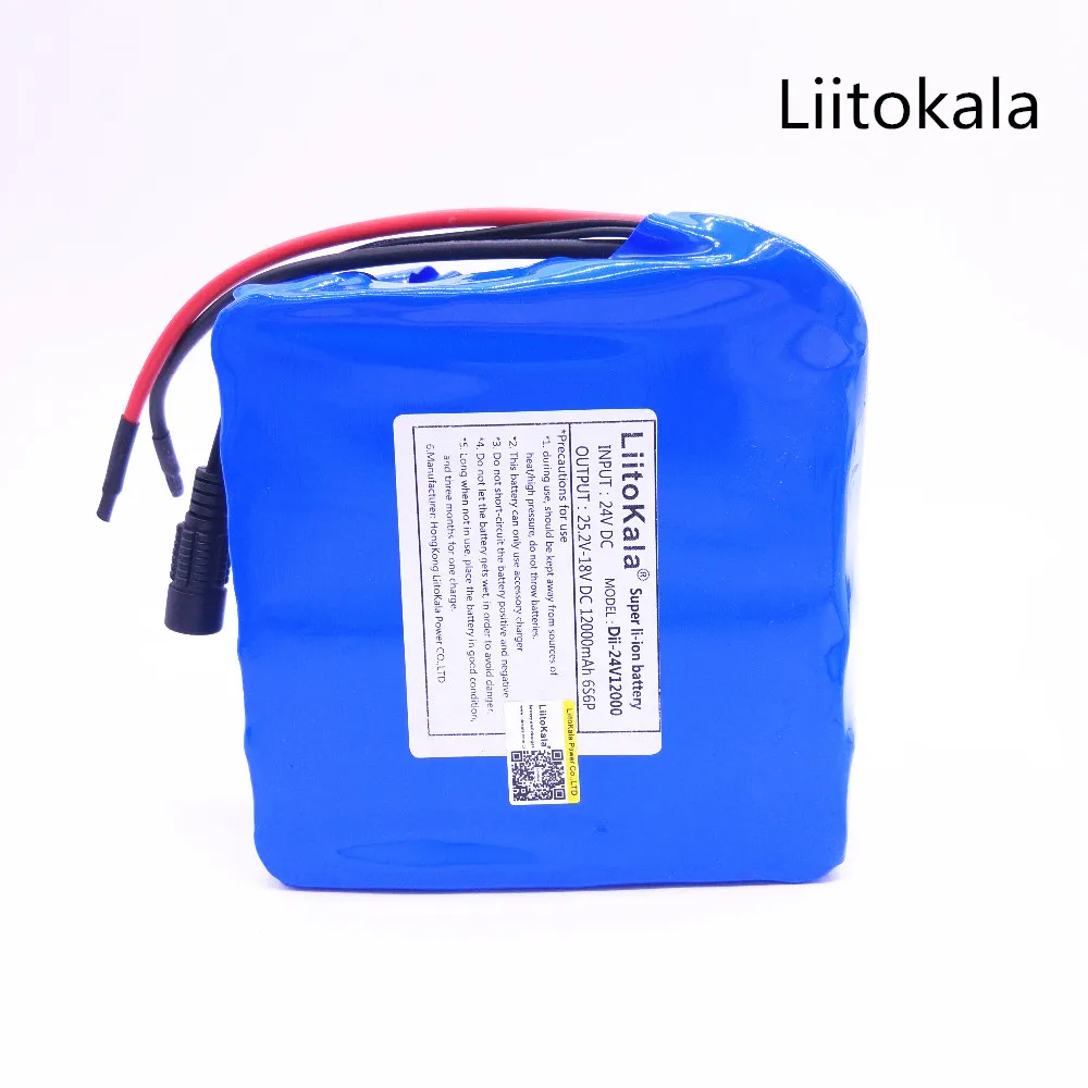 HK 6S6P LiitoKala 24 v 12ah батарея для литья 25,2 v 12ah литий-ионная батарея для батареи bicicleta 350 w e moto 250 w(s