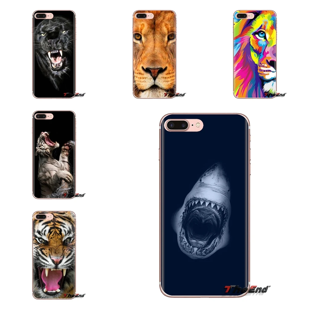 For Xiaomi Mi3 Samsung A10 A30 A40 A50 A60 A70 Galaxy S2 Note 2 Grand Core Prime Animal Tiger Lion Soft Transparent Cases Covers |