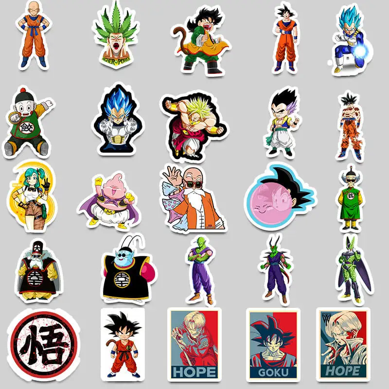 50 шт. аниме Dragon Ball стикер мультяшка игрушечные наклейки для DIY Наклейка на чехол для путешествий ноутбук СКЕЙТБОРД гитара холодильник телефон