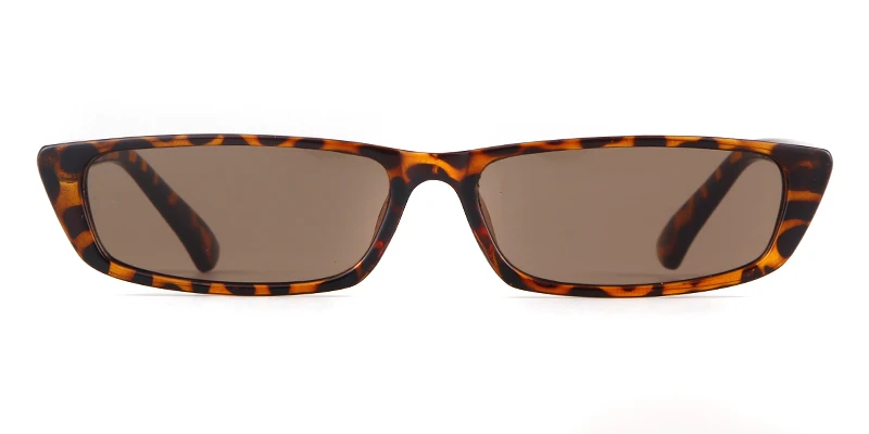 C3 leopard tea WHO CUTIE 90S солнцезащитные очки Женские винтажные модные маленькие прямоугольные оправы черные красные солнцезащитные очки «кошачий глаз» Ретро обтягивающие оттенки OM497B - Цвет линз: C3 leopard tea