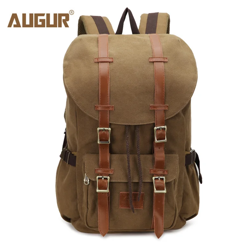 AUGUR New Men Backpack Canvas Large Backpack Travel Bags Men/Women ...