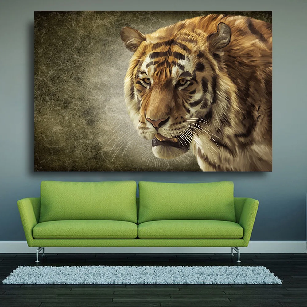 1 Pieces Bengal Tiger Wild Animals Wall Posters For Living Room Home