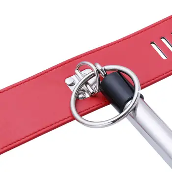 Hismith Adult games Bondage Erotic Toys Handcuffs Ankle cuffs Stainless Steel Spreader Bar sex Slave Restraint Sex toys 3