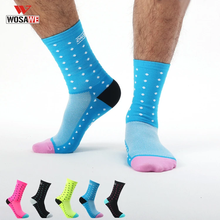 

WOSAWE Cycling Socks Professional brand Sports Socks Men Women Anti-Slip Breathable Road Bicycle Racing Bike Stocking