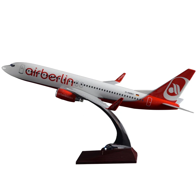 40 см Boeing 737 смолы Берлин Модель самолета Air Берлин самолета Airbus Модель B737 плоскости Airways модель корабля стенд для взрослых игрушка в подарок
