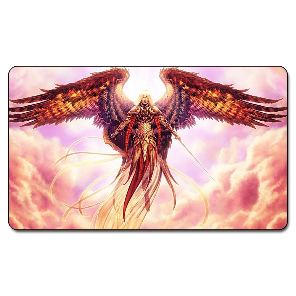 Игровой коврик ANGELIC SKIRMISHER, игровой коврик MGT для настольных игр, игровой коврик, Волшебная карточная игра, Настольный коврик с бесплатной подарочной сумкой - Цвет: Армейский зеленый