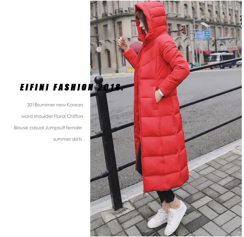 Новая зимняя куртка, Женское пальто, одноцветная тонкая Длинная зимняя женская куртка, ветрозащитная Женская парка с капюшоном размера плюс M-5XL