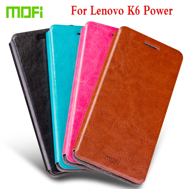 

M Original Mofi For Lenovo K6 Power Mobile phone Case 5.0" Hight Quality Luxury Flip Leather Stand Case For Lenovo K6 Power