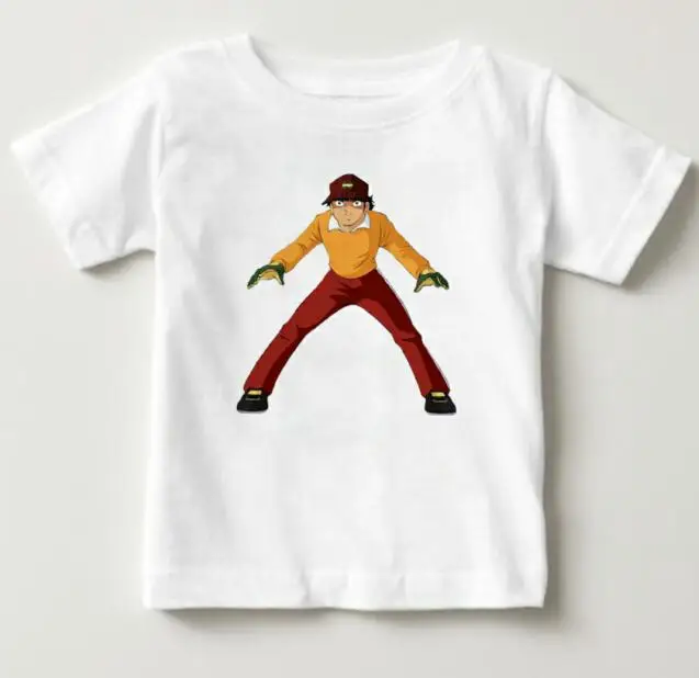 White childreT-shirt Аниме капитан Цубаса Вратарская серия футболка для мальчиков спортивные хлопковые футболки для девочек одежда NN - Цвет: White childreT-shirt